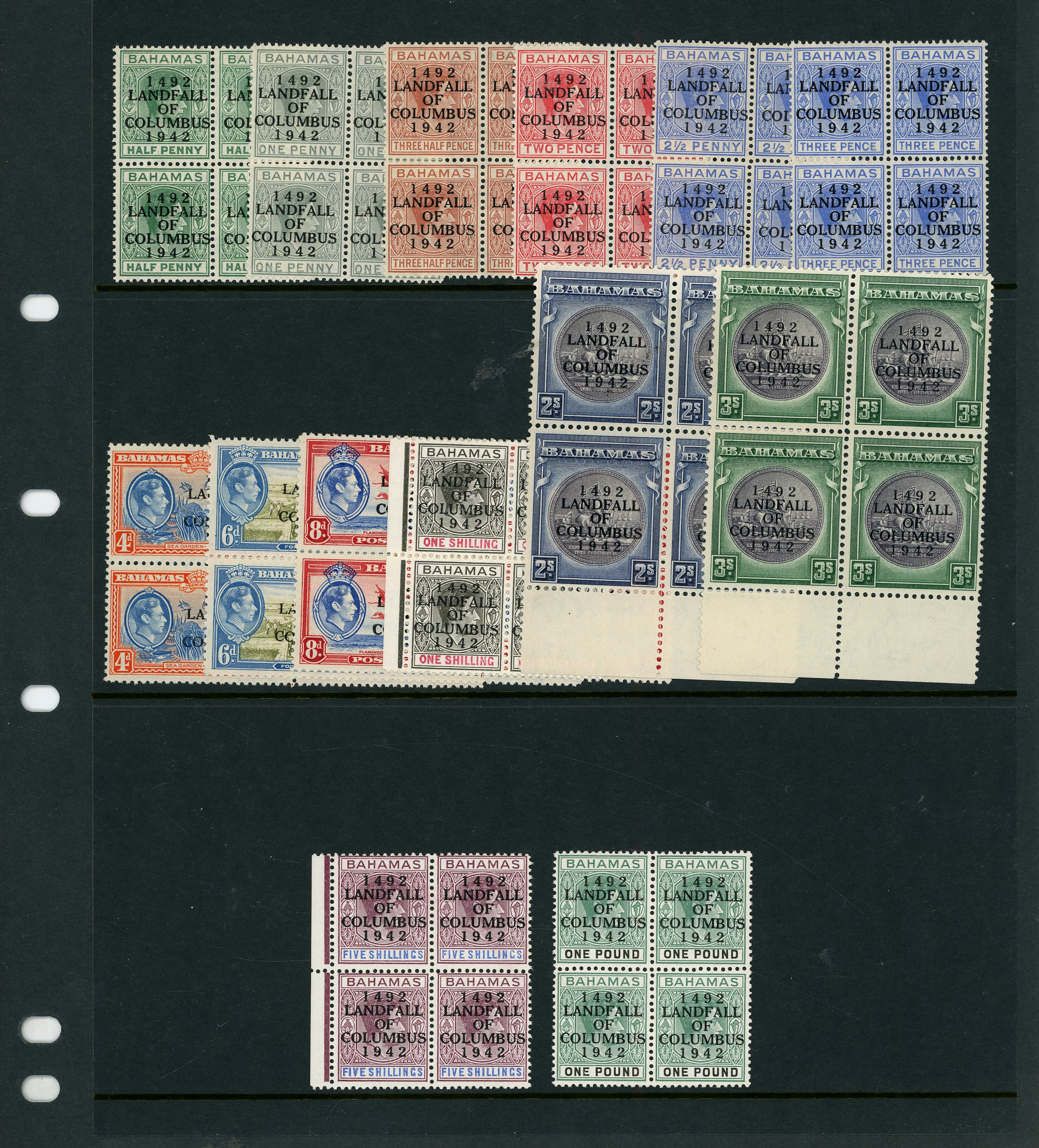 Bahamas SG 162-175a blocks mint