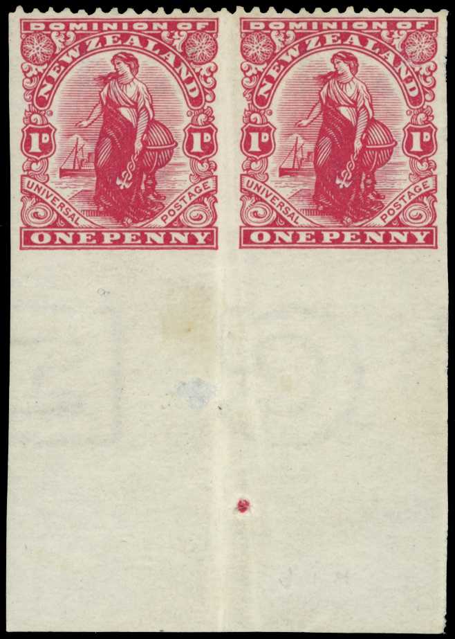 1909 1d Dominion on DLR chalk-surfaced...