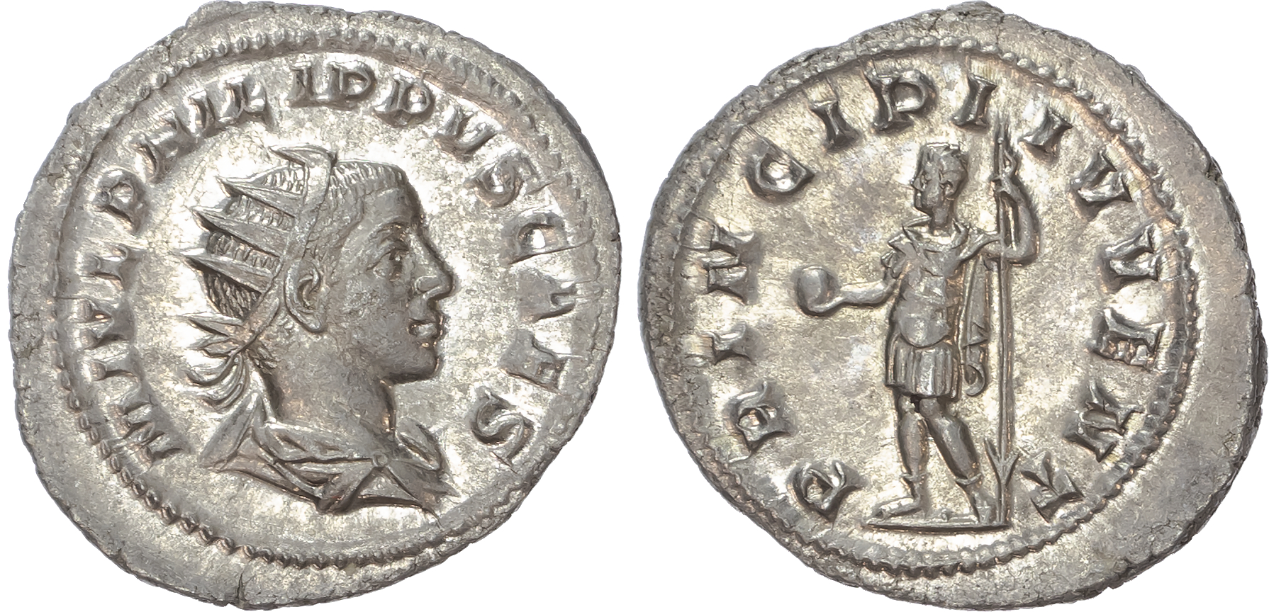 Philip II as Caesar, AR Antoninianus, Rome, AD 244-246, 4.25g. 