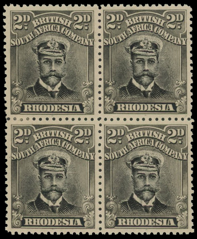 Rhodesia 2d SG 219 block of four mint