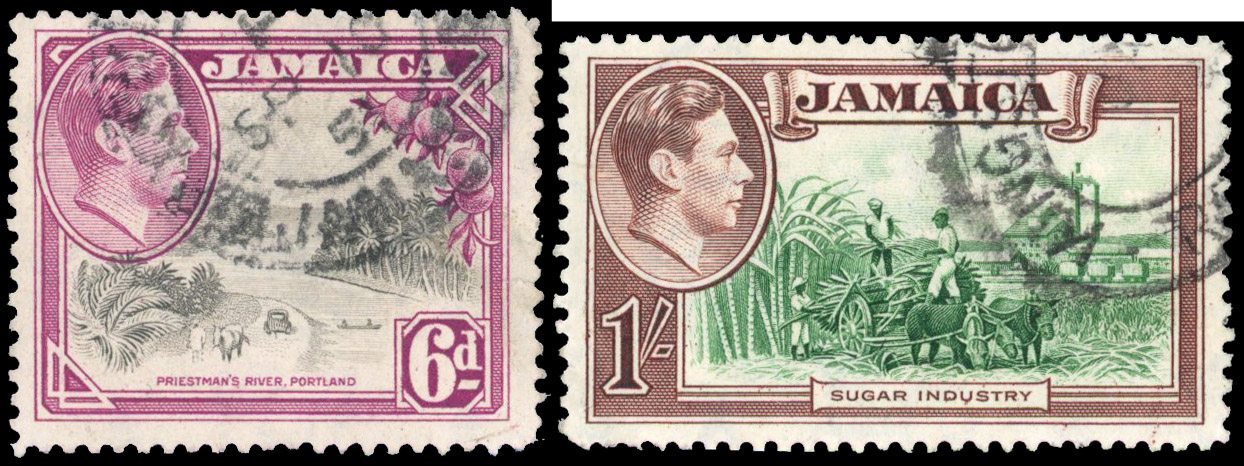 Jamaica SG 128aa, 130a used