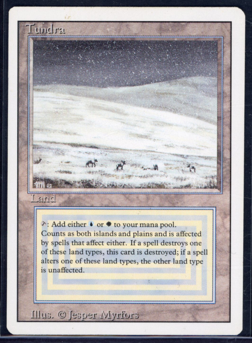 Magic The Gathering - Tundra - Revised - Heavy Played