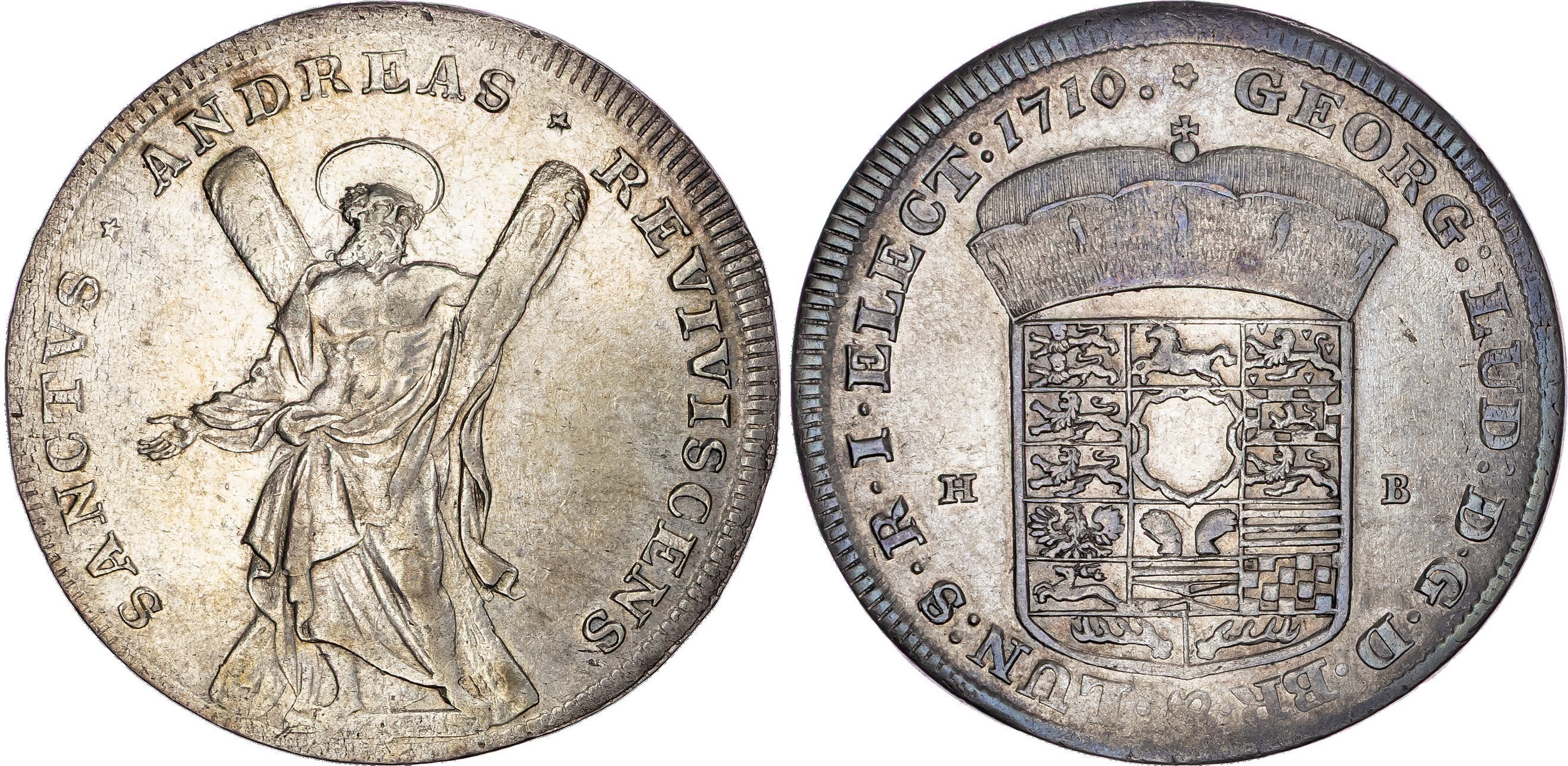 Germany, Brunswick-Lüneburg-Calenberg-Hanover, Georg I Ludwig (1698-1714), silver Taler, 1710