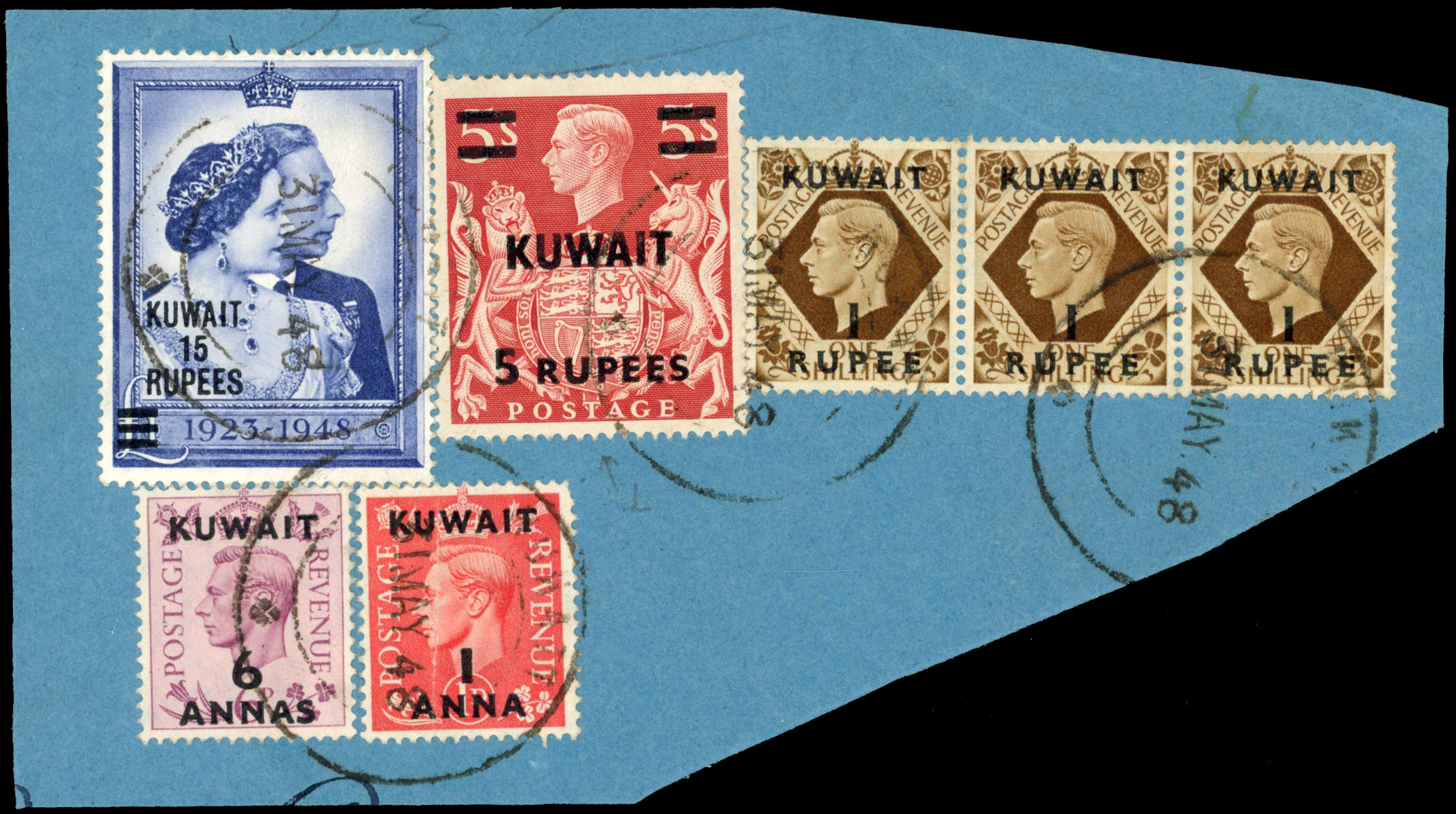 KUWAIT 1948 SG 75 commercially used