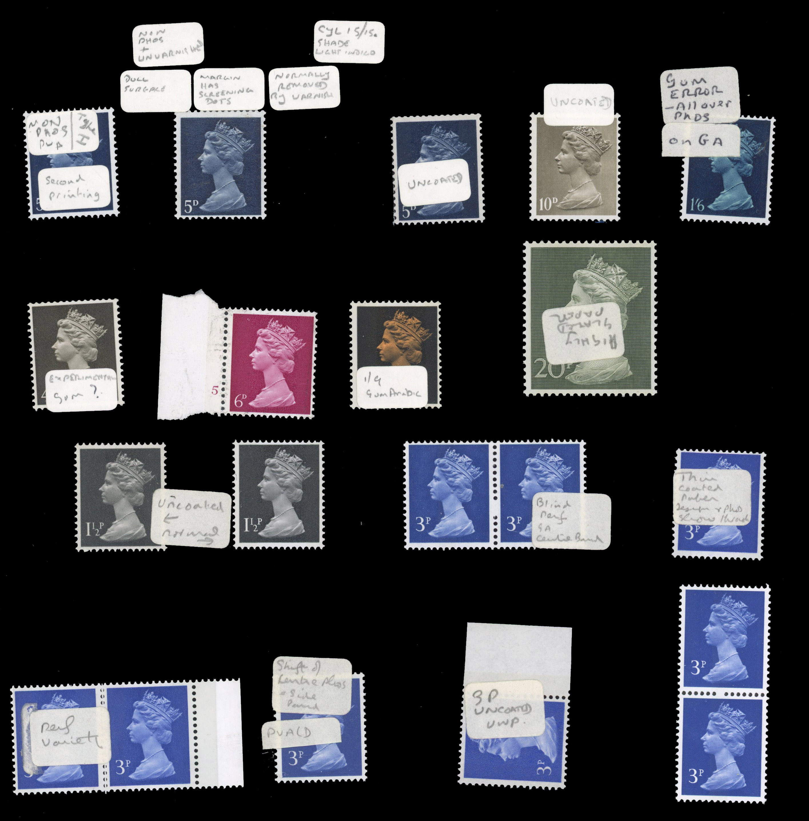 1967-96 unmounted mint selection of mainly varieties arranged on Hagner sheets