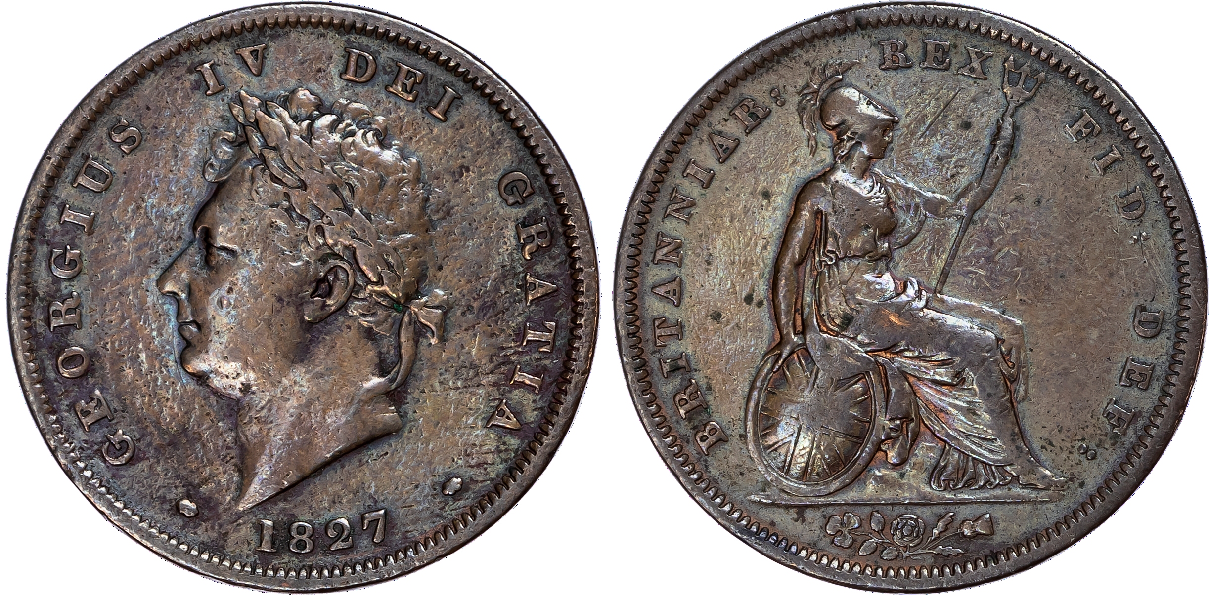 George IV (1820-30), Penny, 1827