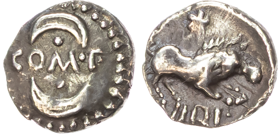 Atrebates and Regini, Verica (c. AD 10-40) AR Unit, ‘Star Boar’ type, 1.16g. 