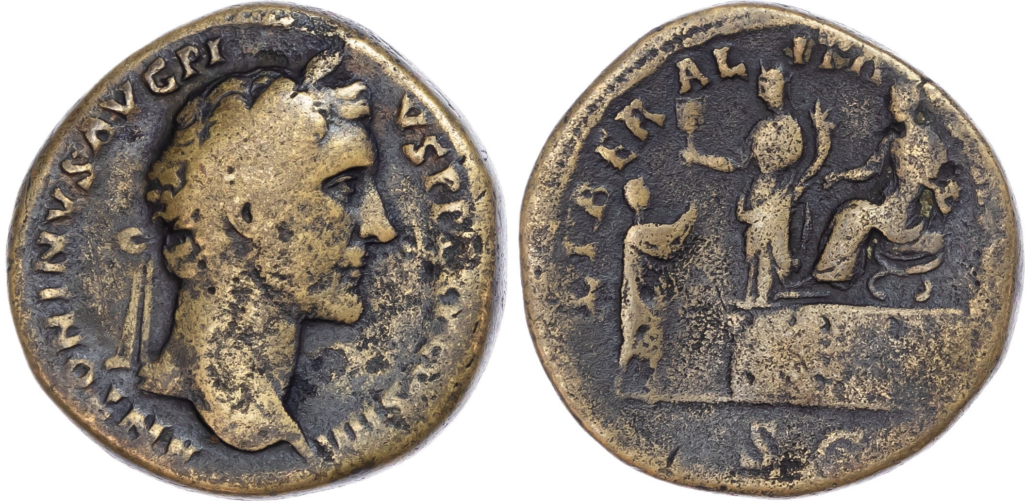 Antoninus Pius (AD 138-161) AE Sestertius, Rome, AD 145-161, 23.63g. 