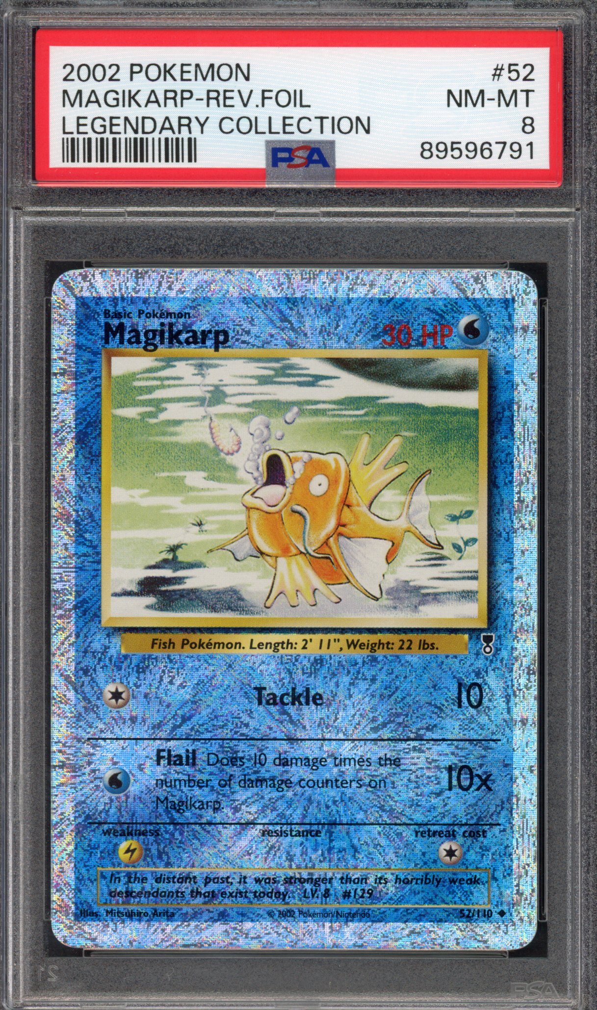 Pokemon TCG PSA 8 Magikarp 52 Reverse Foil, Legendary Collection