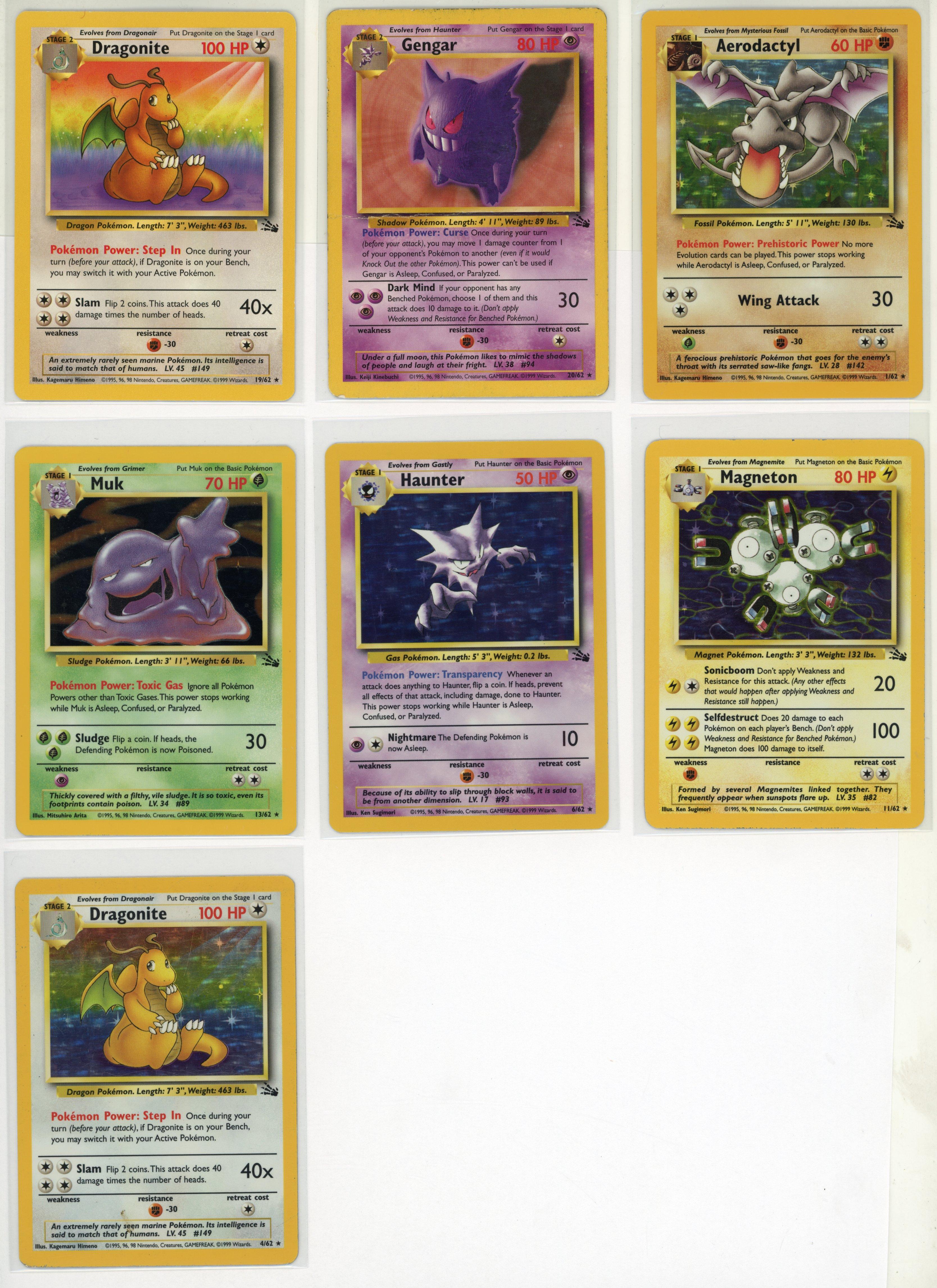 Fossil Partially Complete Set Inc. X5 Holos