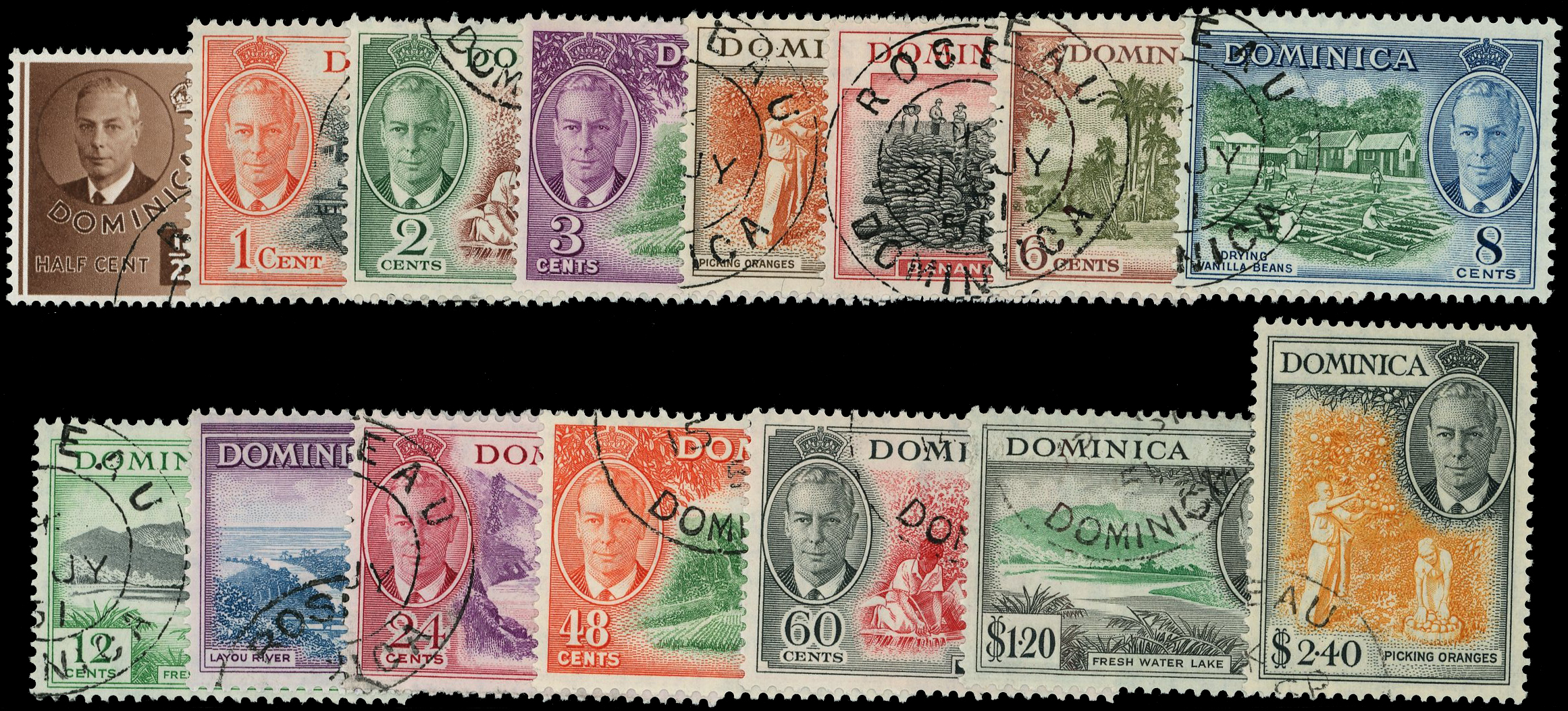 1951 set of fifteen, fine used.  SG 120-134,...