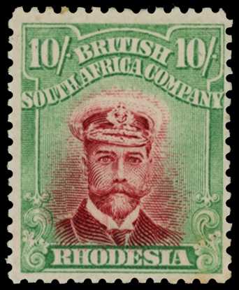 1913-7 10/- Head Die II, perf 14. Large...