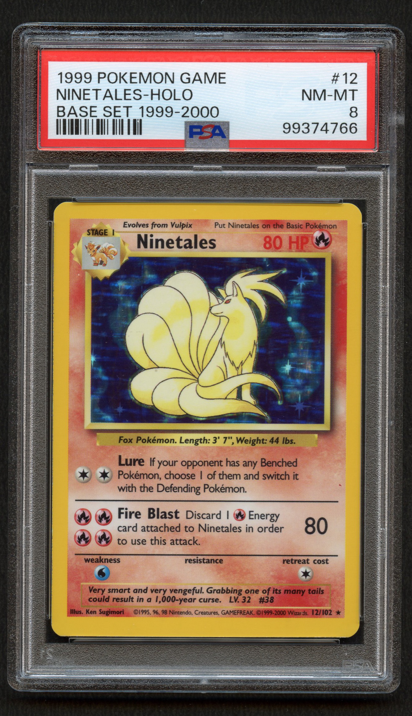PSA 8 Ninetales - Base Set 4th Print - 1999-2000