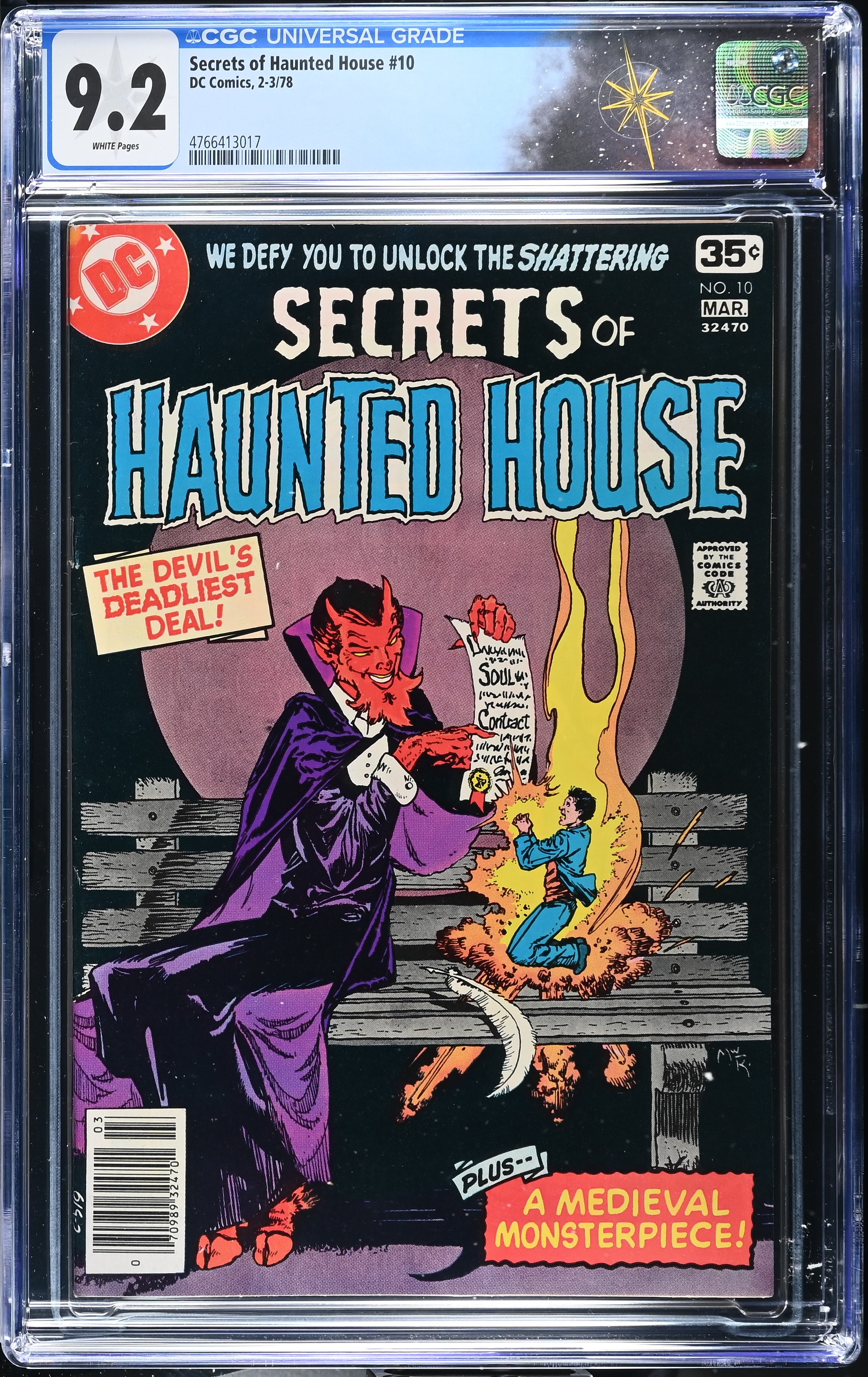 Secrets of Haunted House #10 CGC 9.2 Cover by Mike Kaluta (DC Comics, 1978) White Pages