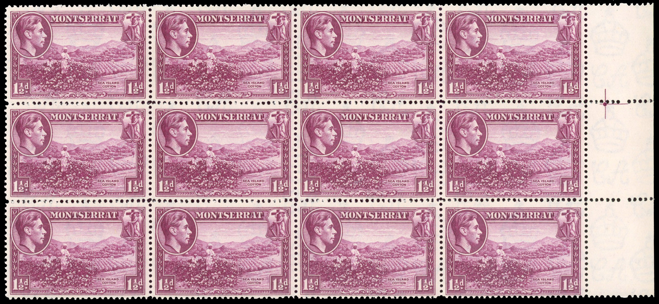 Montserrat SG 103ab block mint