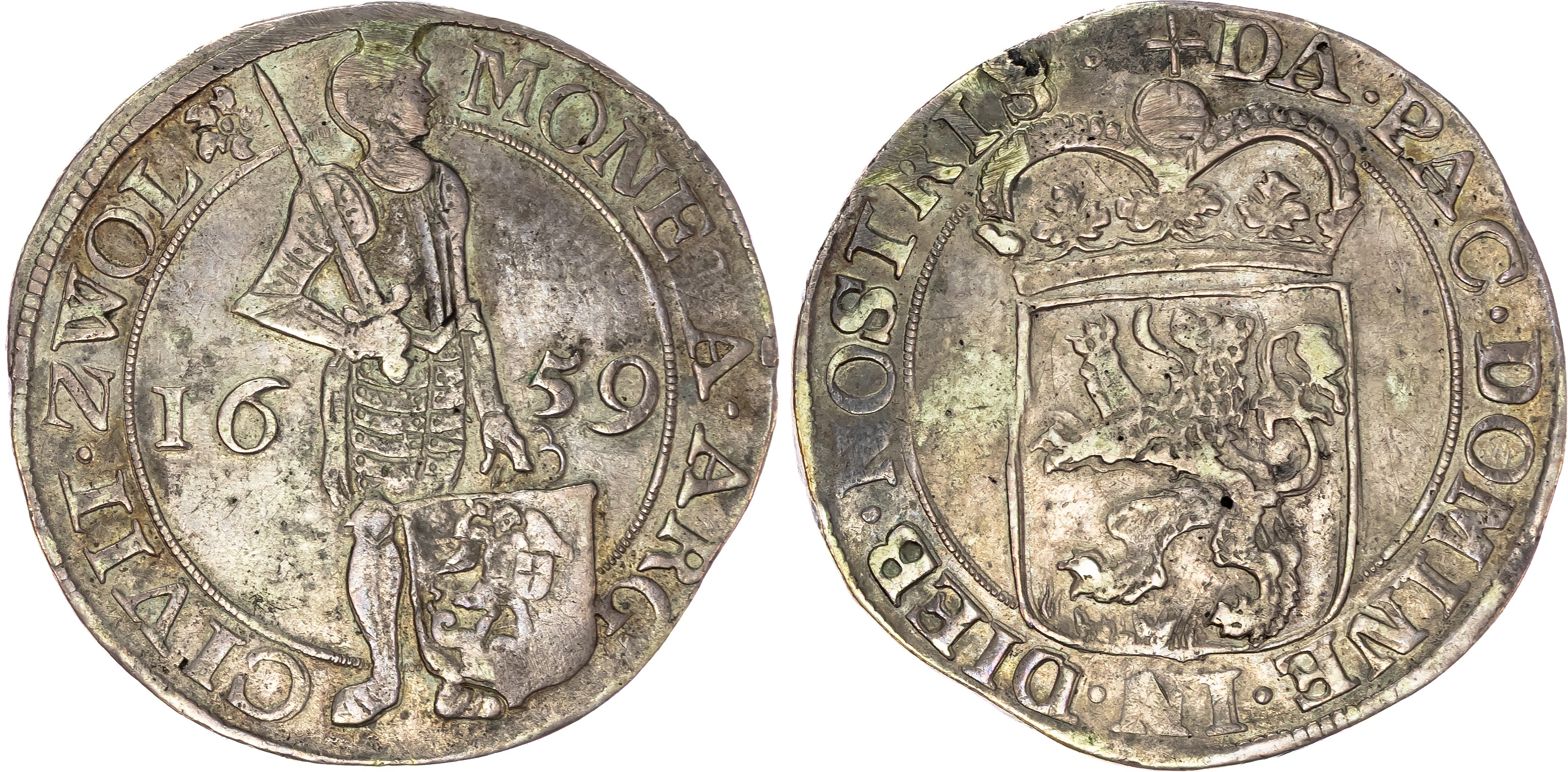 Low Countries, Zwolle, silver Ducaton, 1659, Zwolle mint, 27.95g (Dav. 4921; KM 59). Very Fine.…