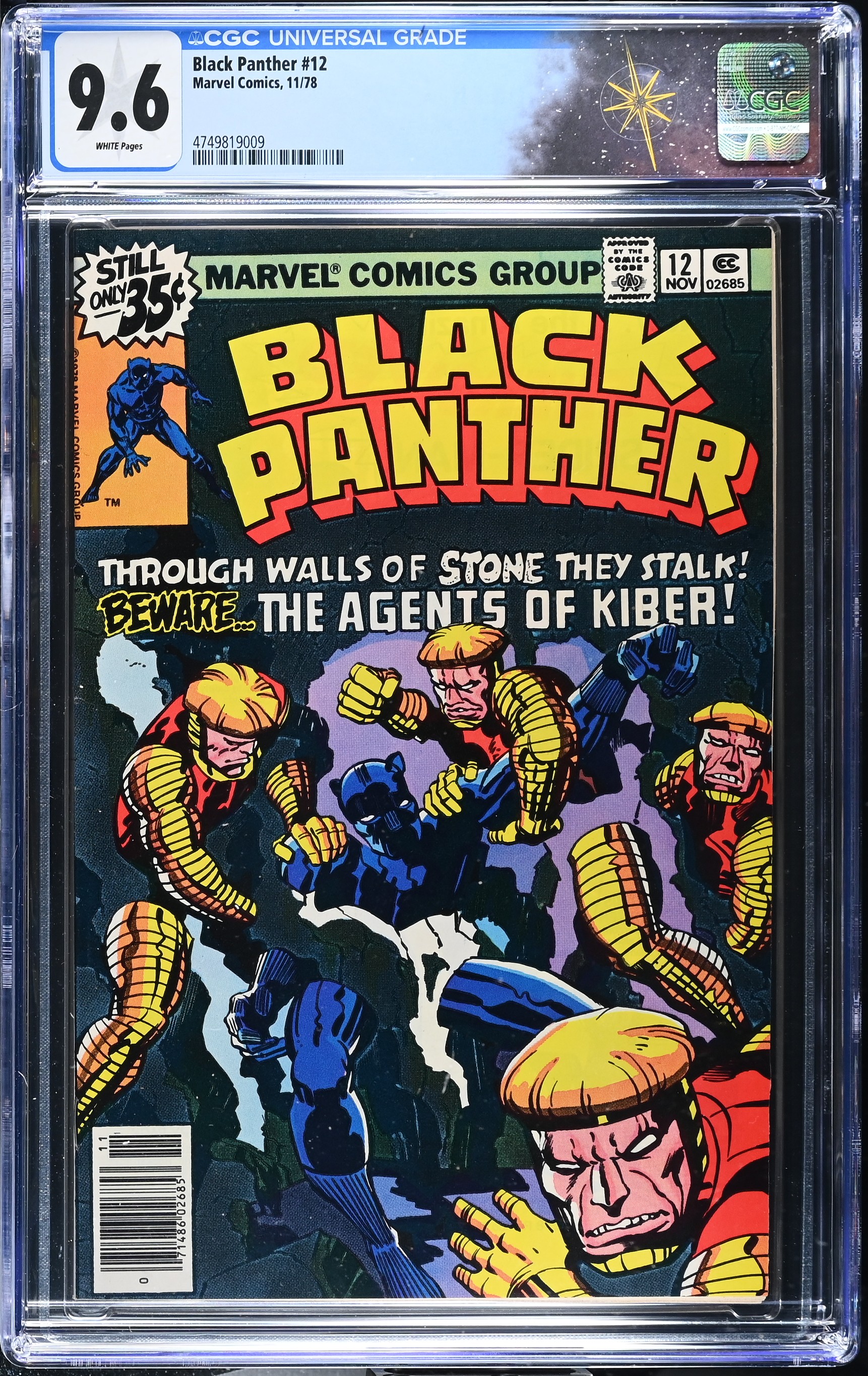 Black Panther #12 CGC 9.6 “The Kiber Clue” (Marvel Comics, 1978) White Pages