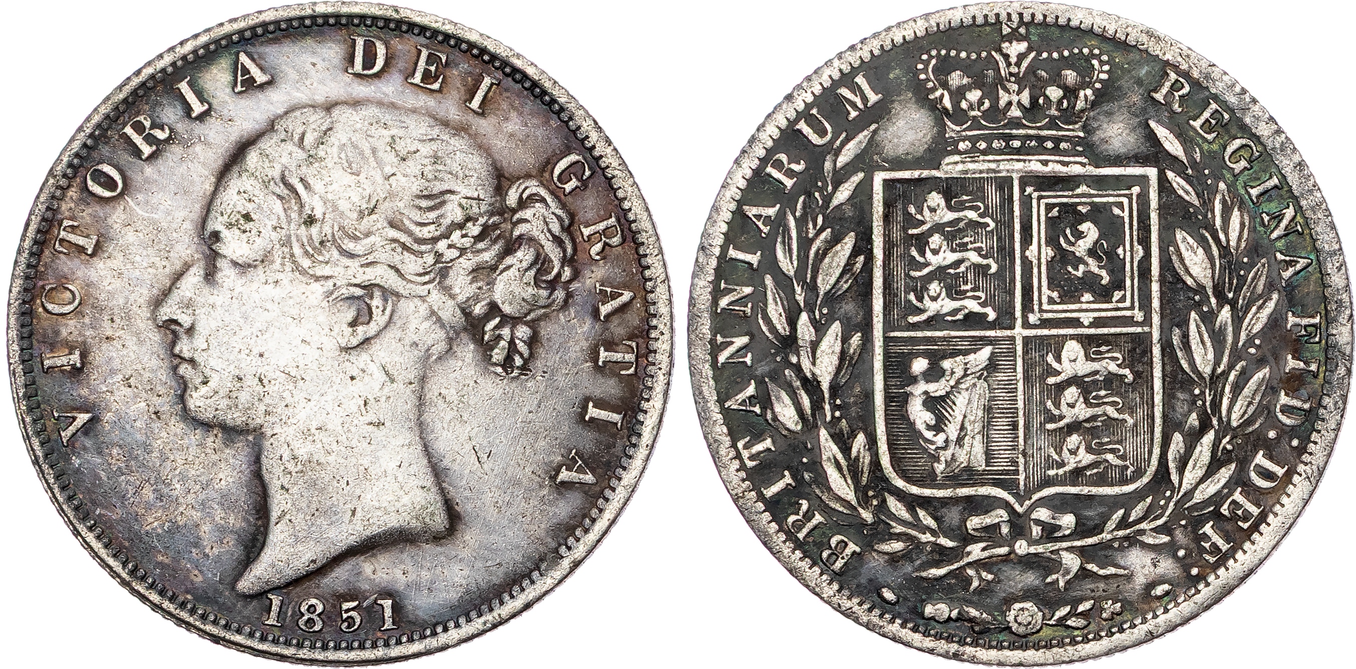 Victoria (1837‐1901), Halfcrown (Contemporary Forgery), 1851.