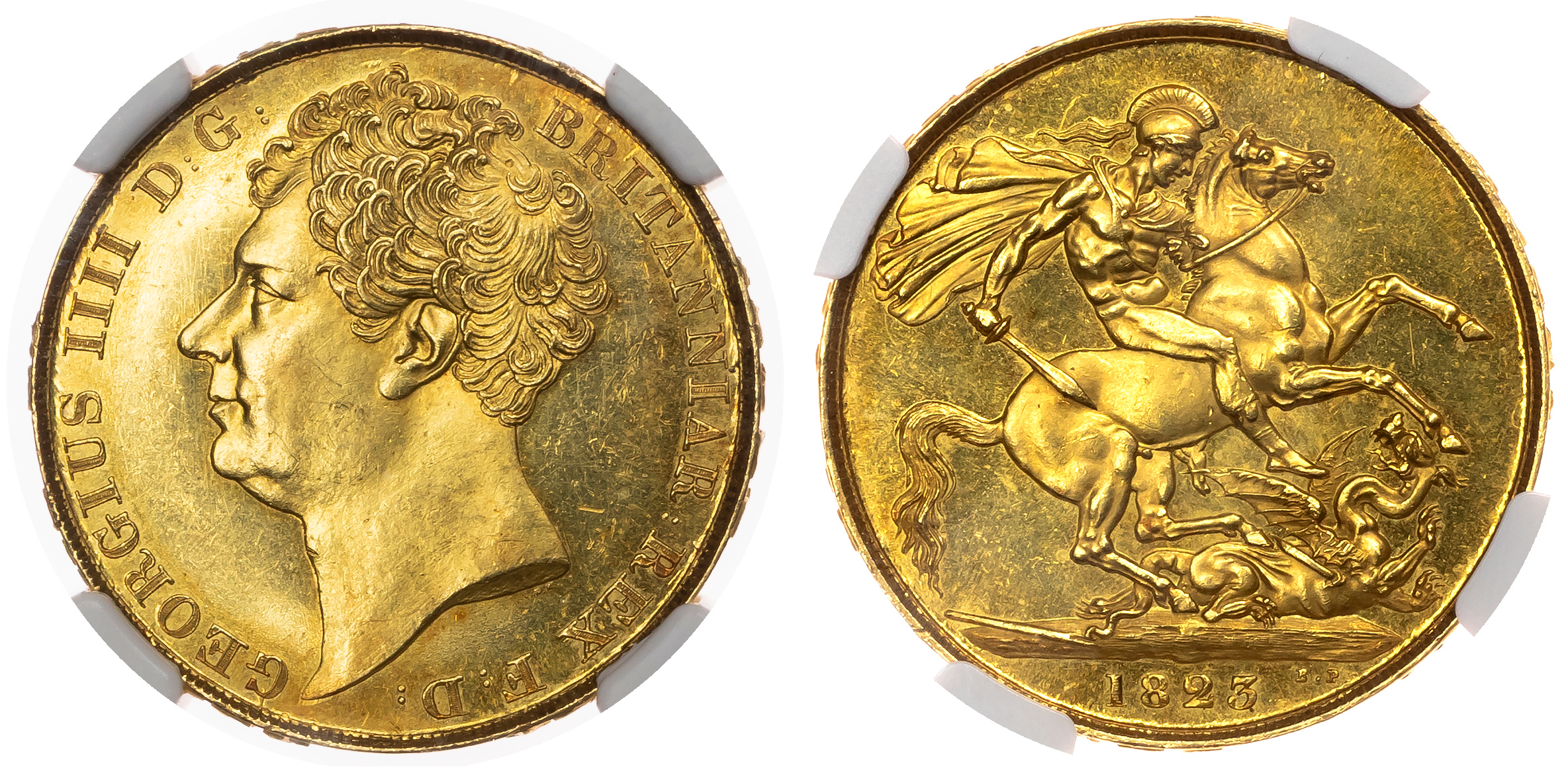 1823 George IV Two Pounds - NGC MS63