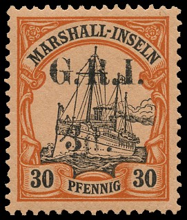 1914 (16 Dec) Marshall Is 3d on 30pf...