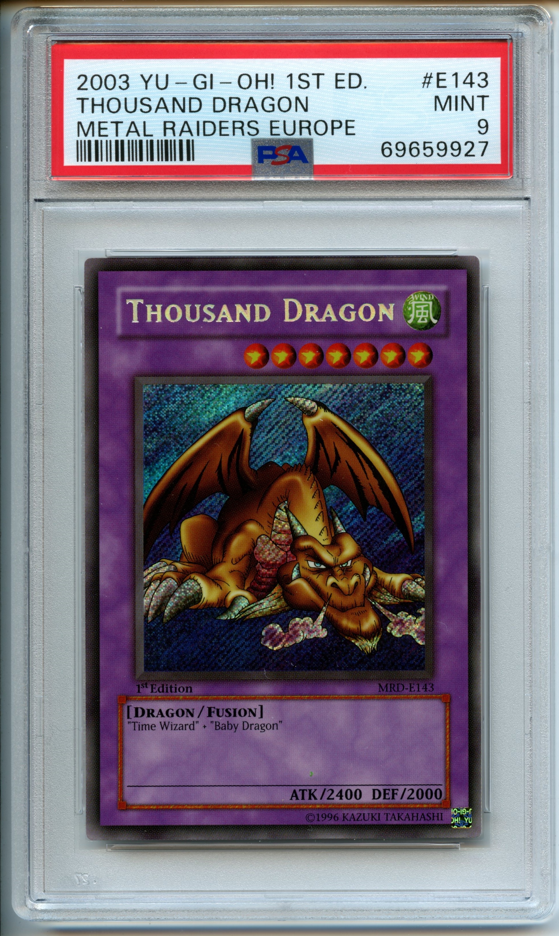 Yu-Gi-Oh! - Thousand Dragon  1st Edition  - Metal Raiders - PSA 9
