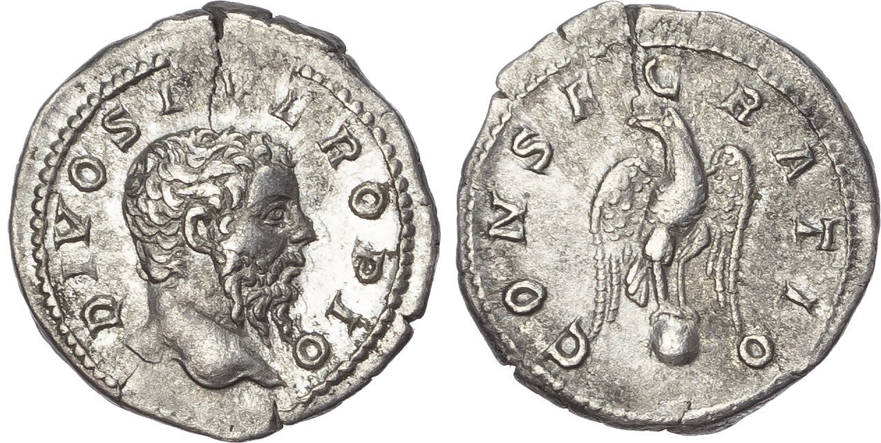 Divus Septimius Severus (AD 193-211) AR Denarius, Rome, AD 211, 3.25g. 