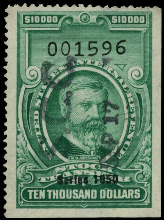 REVENUE: 1950 Stock Transfer $10,000...