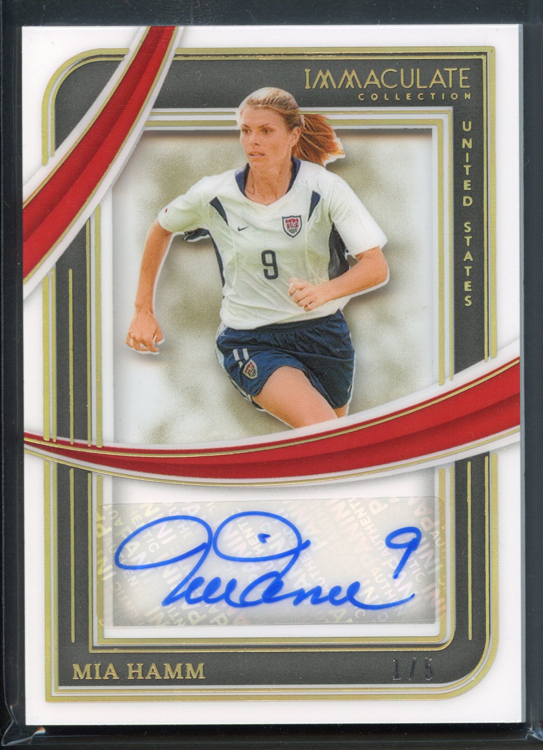 2024-2025 Panini Immaculate Mia Hamm Auto 1/5 No. SH-MHA