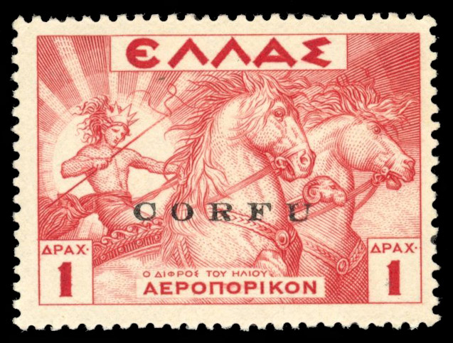 Italian Occupation Corfu and Paxos 1941 1L airmail unmounted o.g.