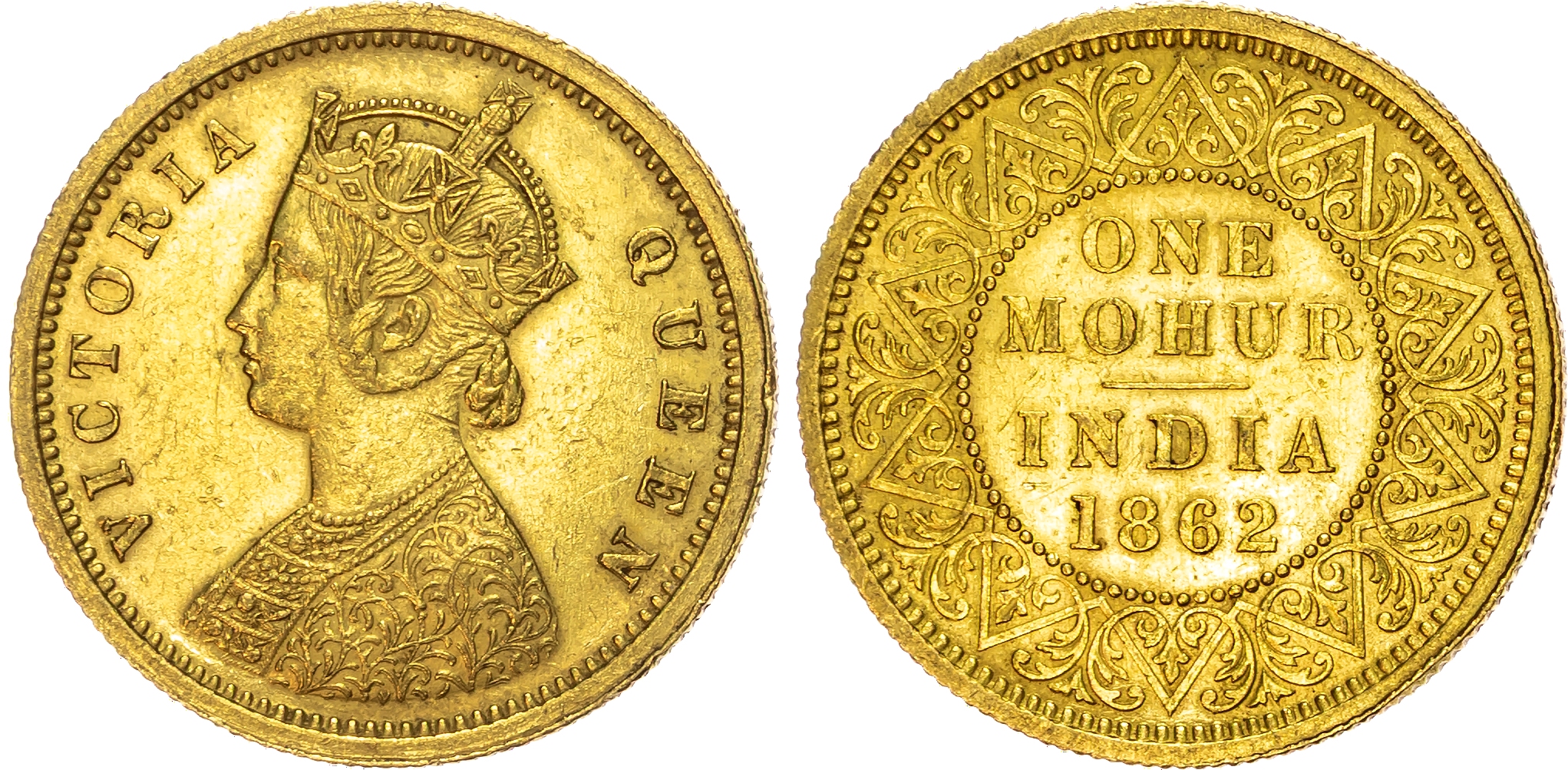 India, EIC, Victoria (1839-1901), gold Mohur, 1862
