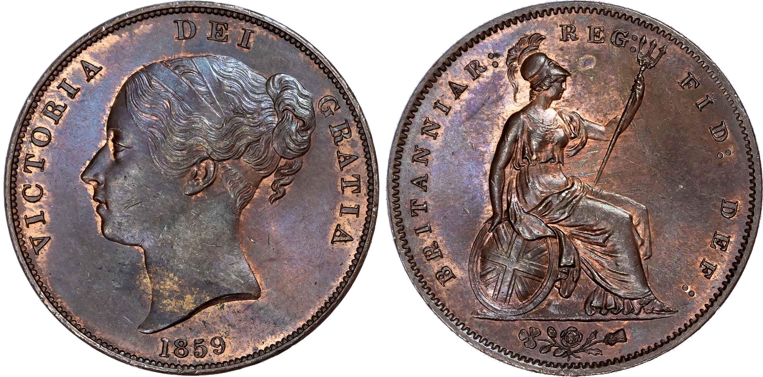 Victoria (1838-1901), Penny, 1859