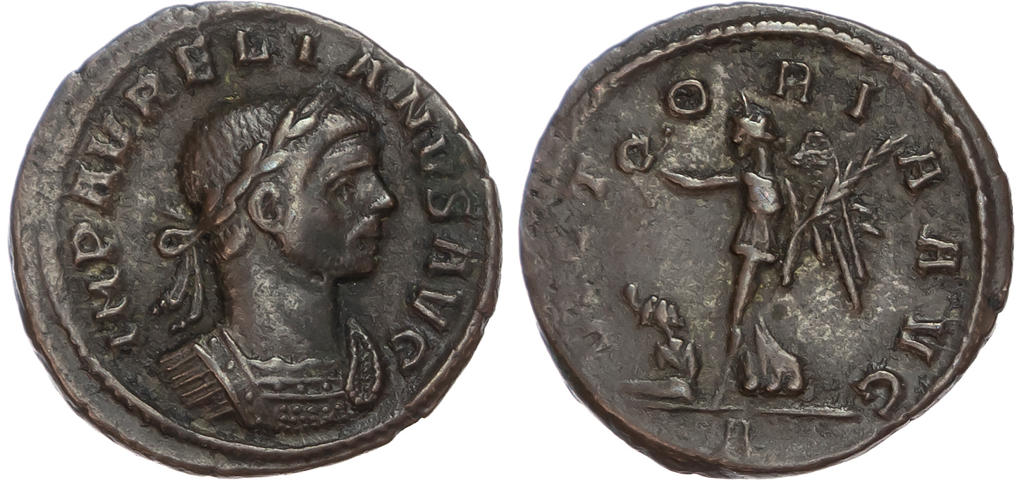 Aurelian (AD 270-275) AE Denarius, Rome, 2.64g. 