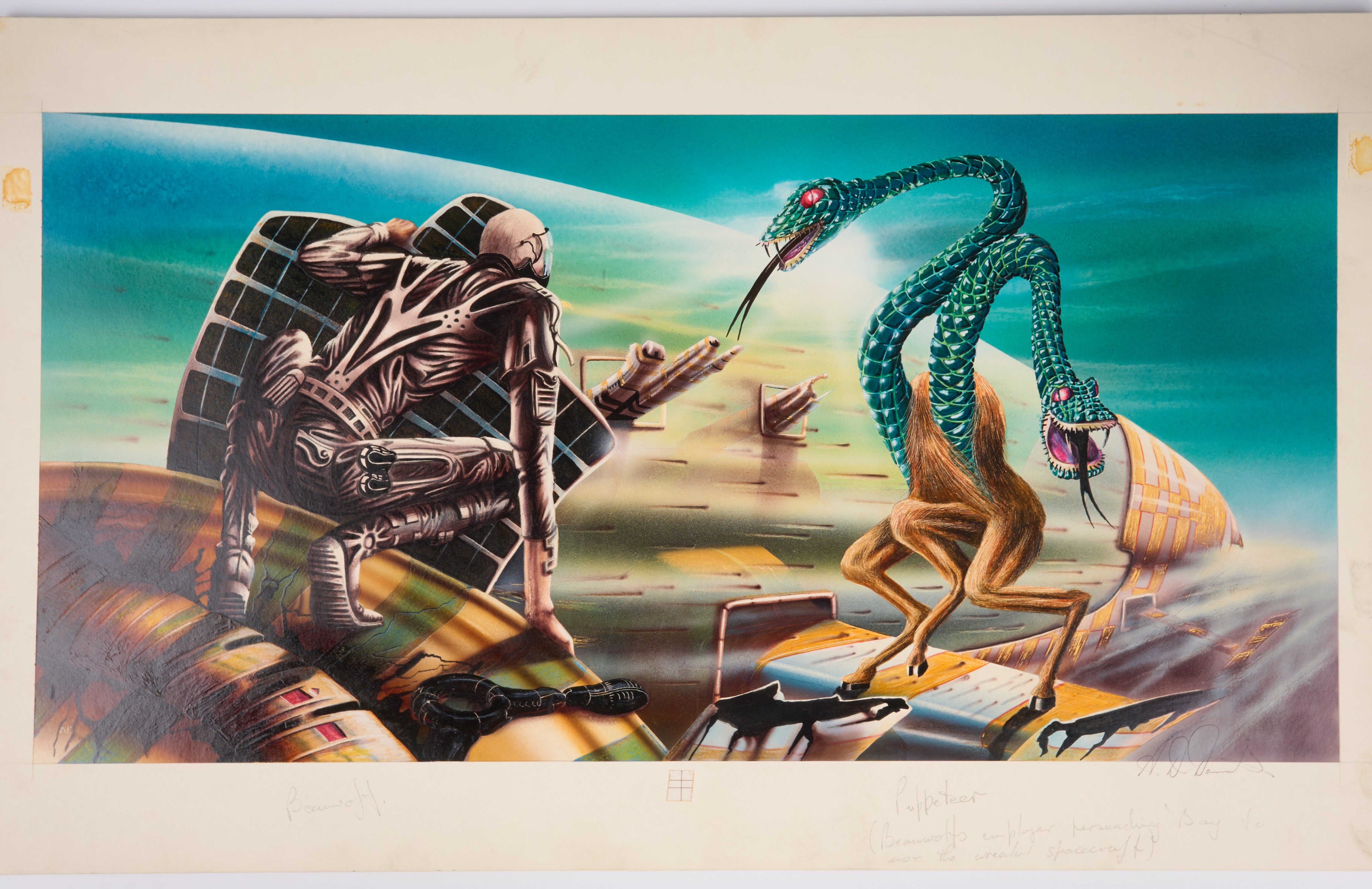 Alan Daniels The Immortal of Science Fiction Signed Artwork (David Wingrove, Pierriot Publishing, 1980)