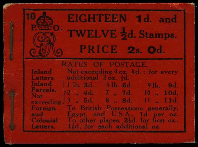 1913 (April) 2/- booklet (#10), panes with...