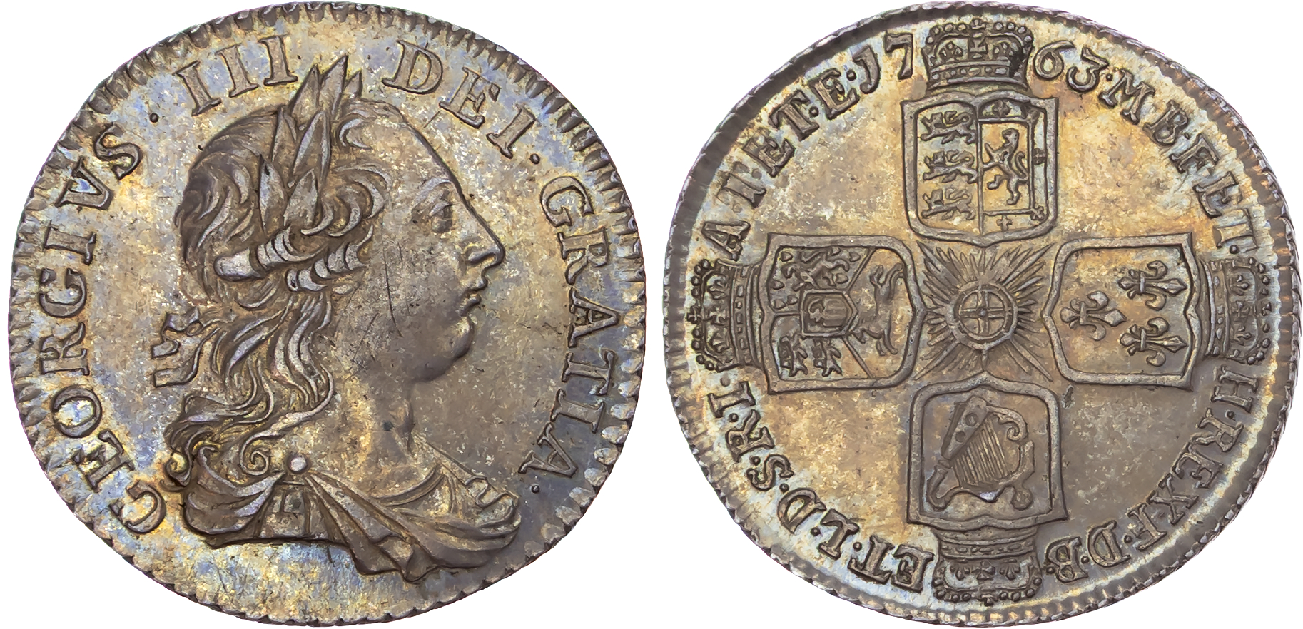 George III (1760-1820), Early Coinage, AR ‘Northumberland’ Shilling, 1763.