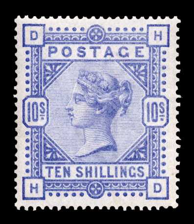 1884 10s pale ultramarine. Very fine well...