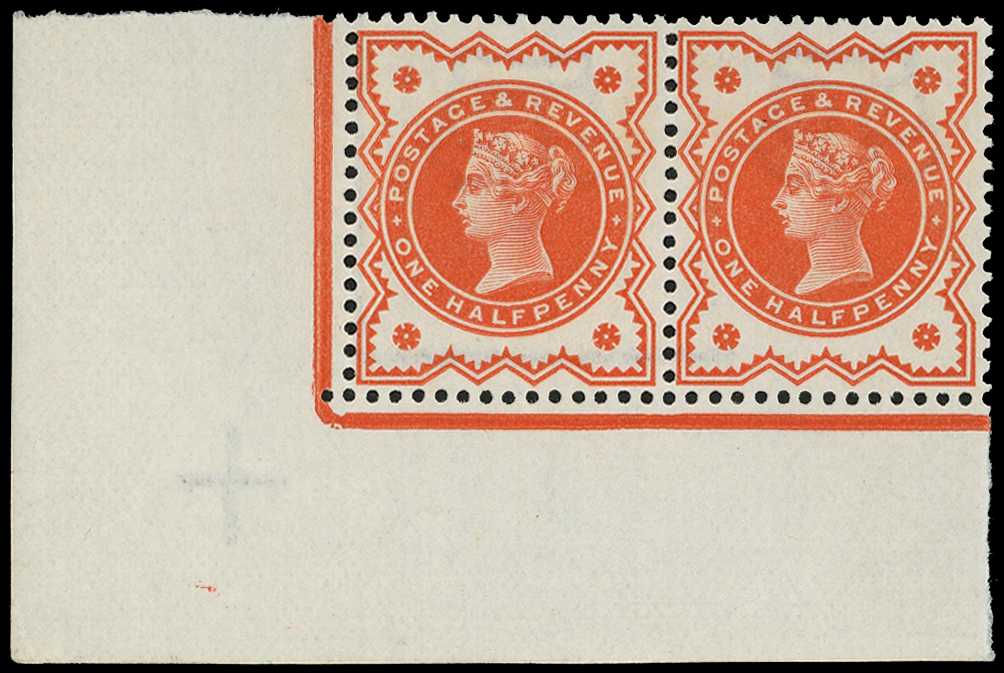 1887 ½d vermilion unmounted o.g. lower...