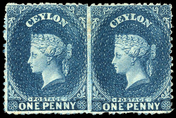 Ceylon SG 63ax mint pair 
