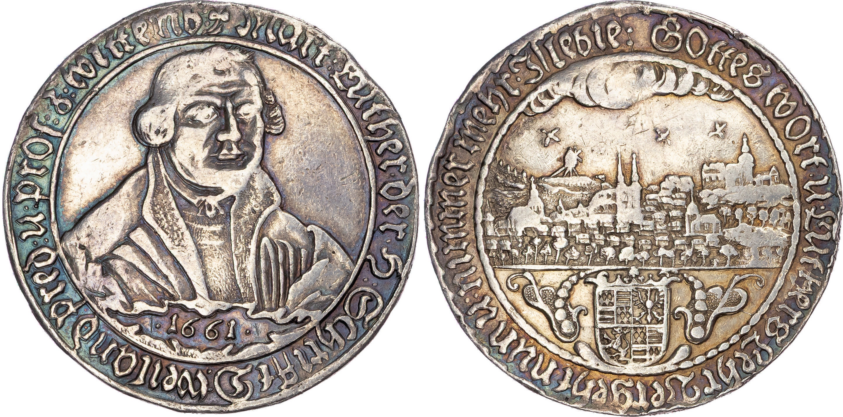Germany, Mansfeld-Eisleben, silver Medallic ¾ Taler, 1661