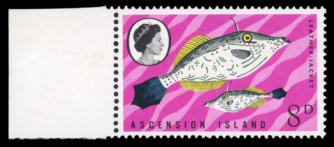 Ascension SG 114w 1968 8d Fish watermark sideways inverted mint