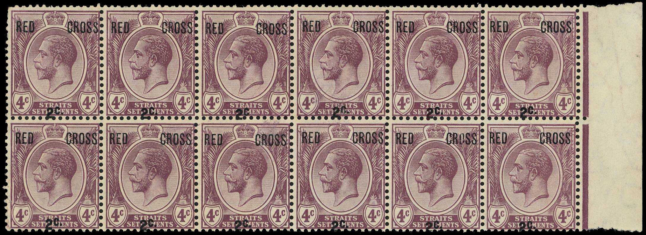 Straits Settlements SG 217a block...