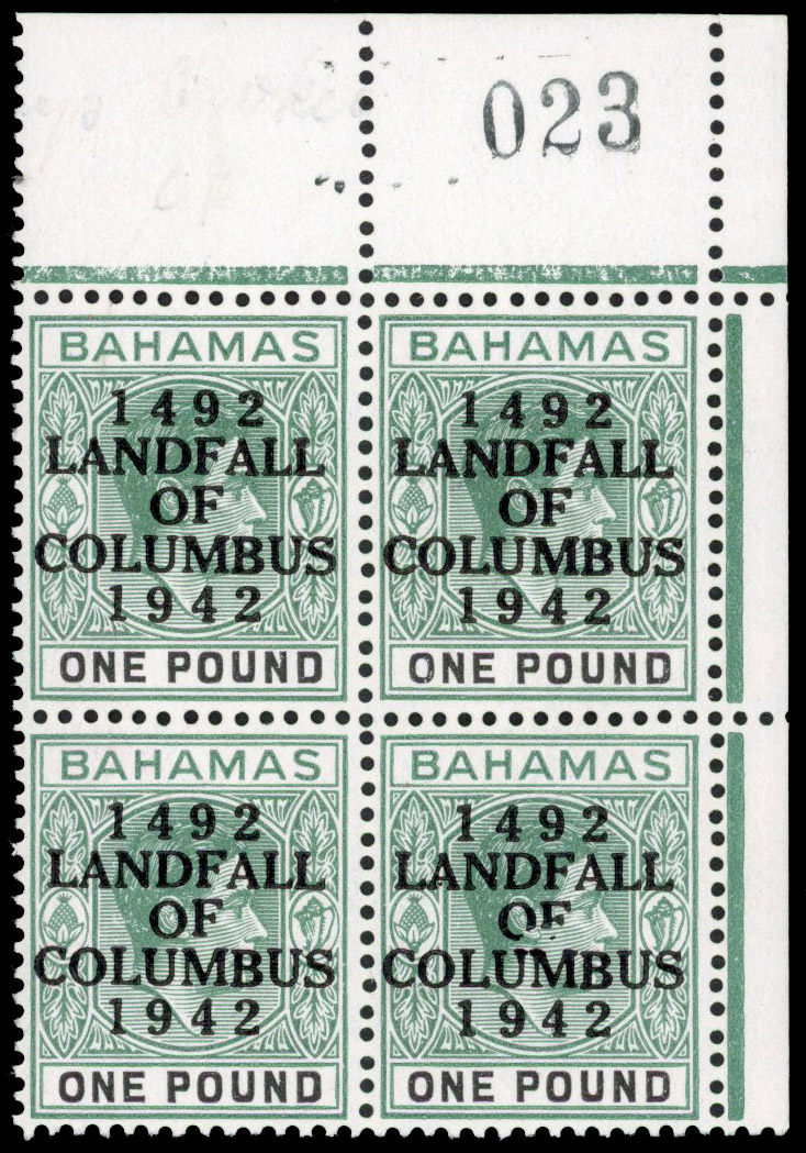 Bahamas SG 175a, b block mint