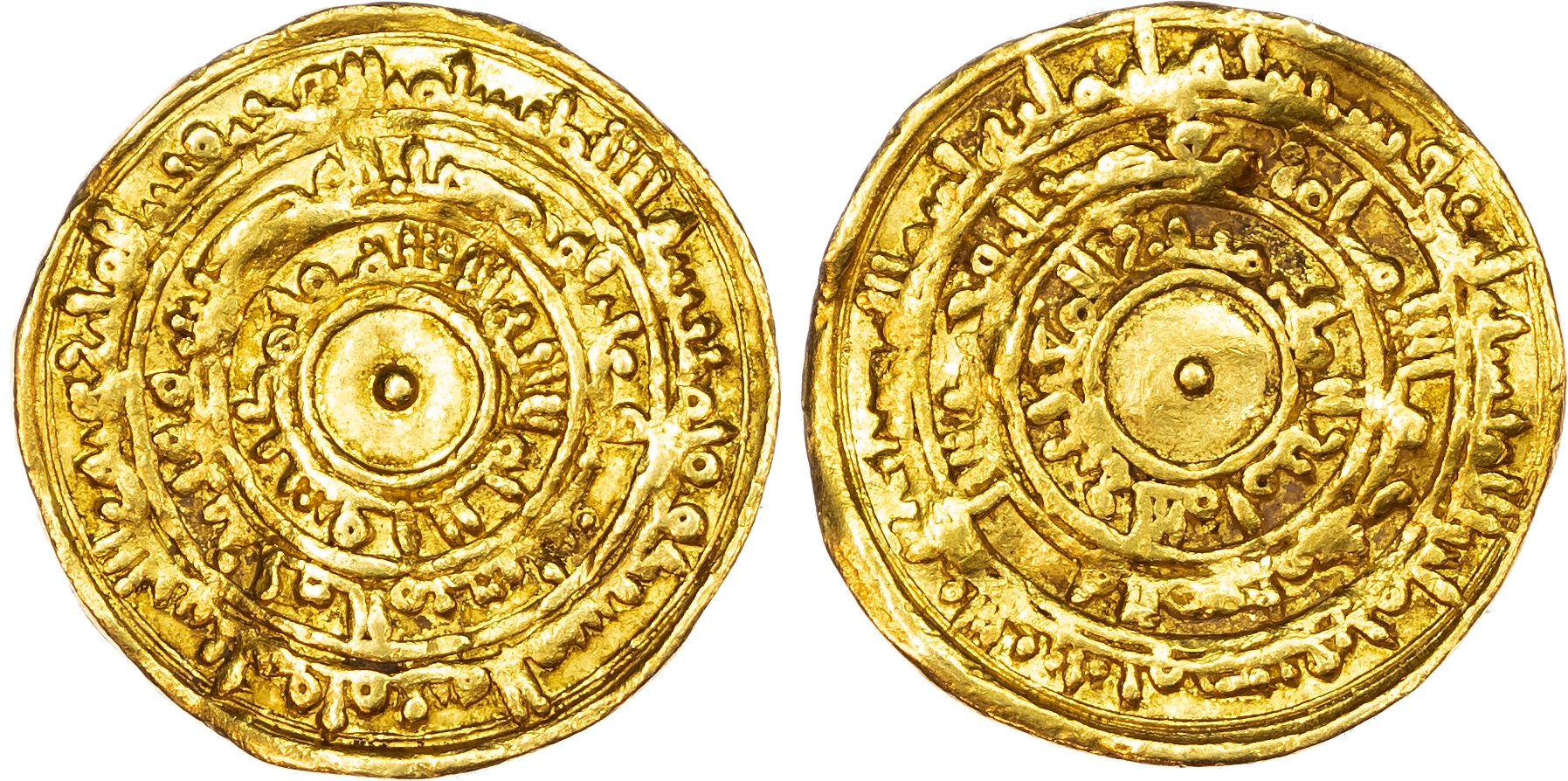 Fatimid, al‑Mu’izz (AH 341‑365 / 953‑975 AD), gold Dinar, month of Jumada al‑Awwal