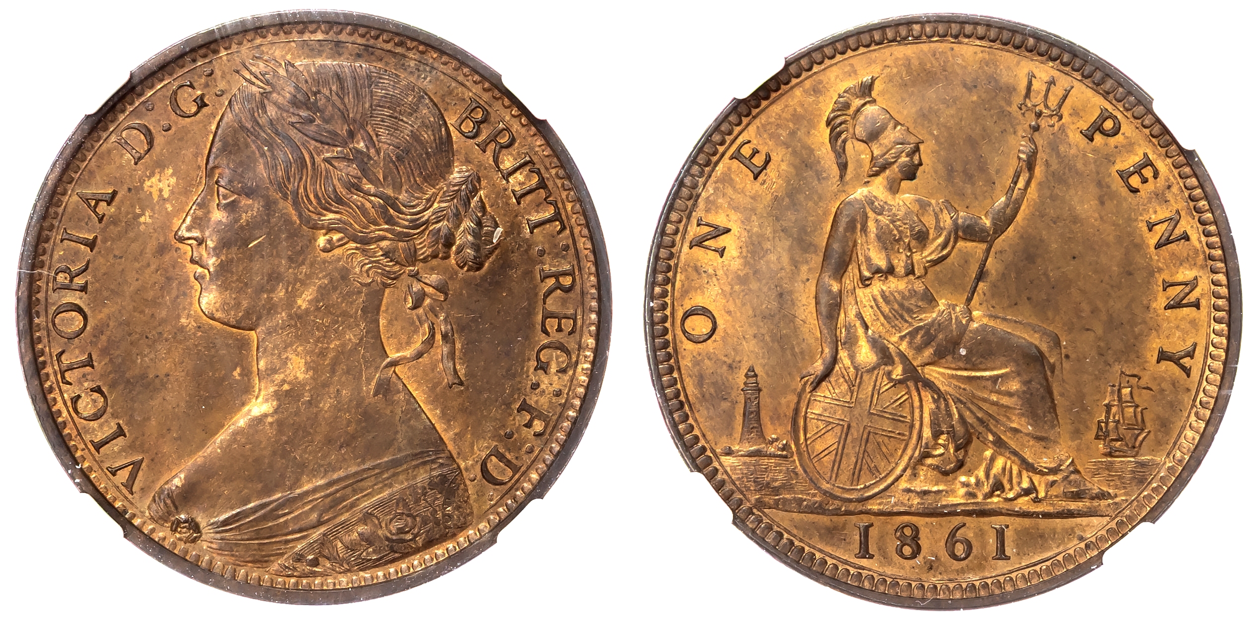 Victoria (1837-1901), Penny, 1861.