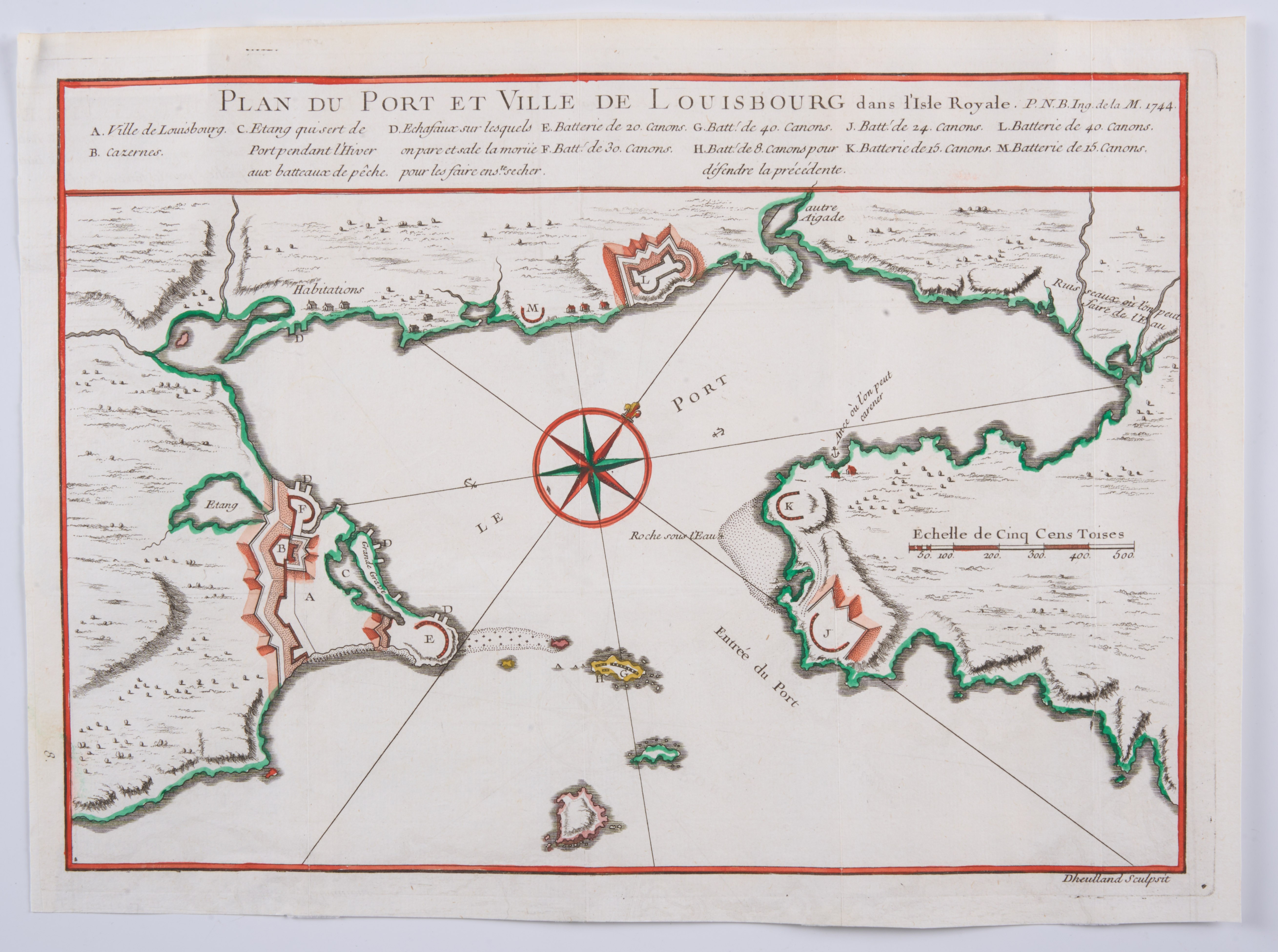 Bellin (J.N.): Plan du Port et Ville de Louisborg