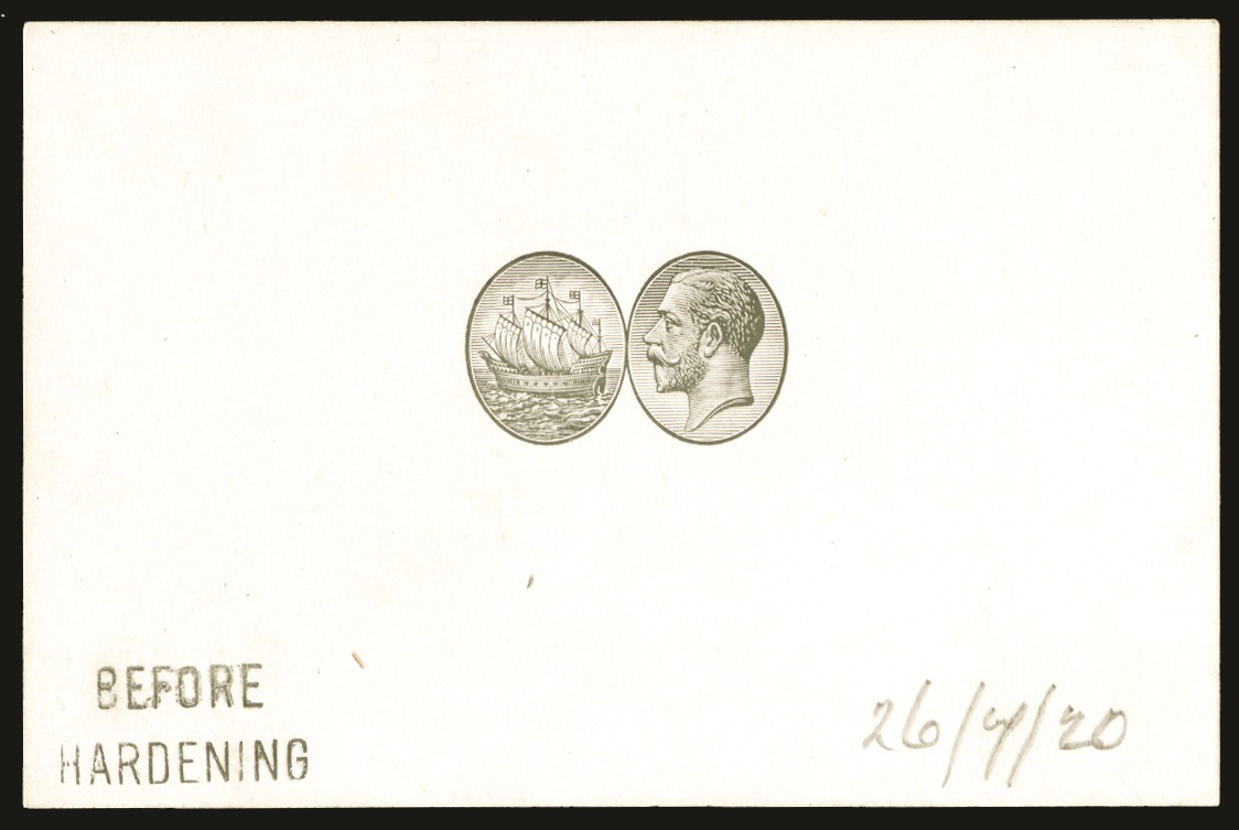 1920 (26 July) master die proof of vignette...
