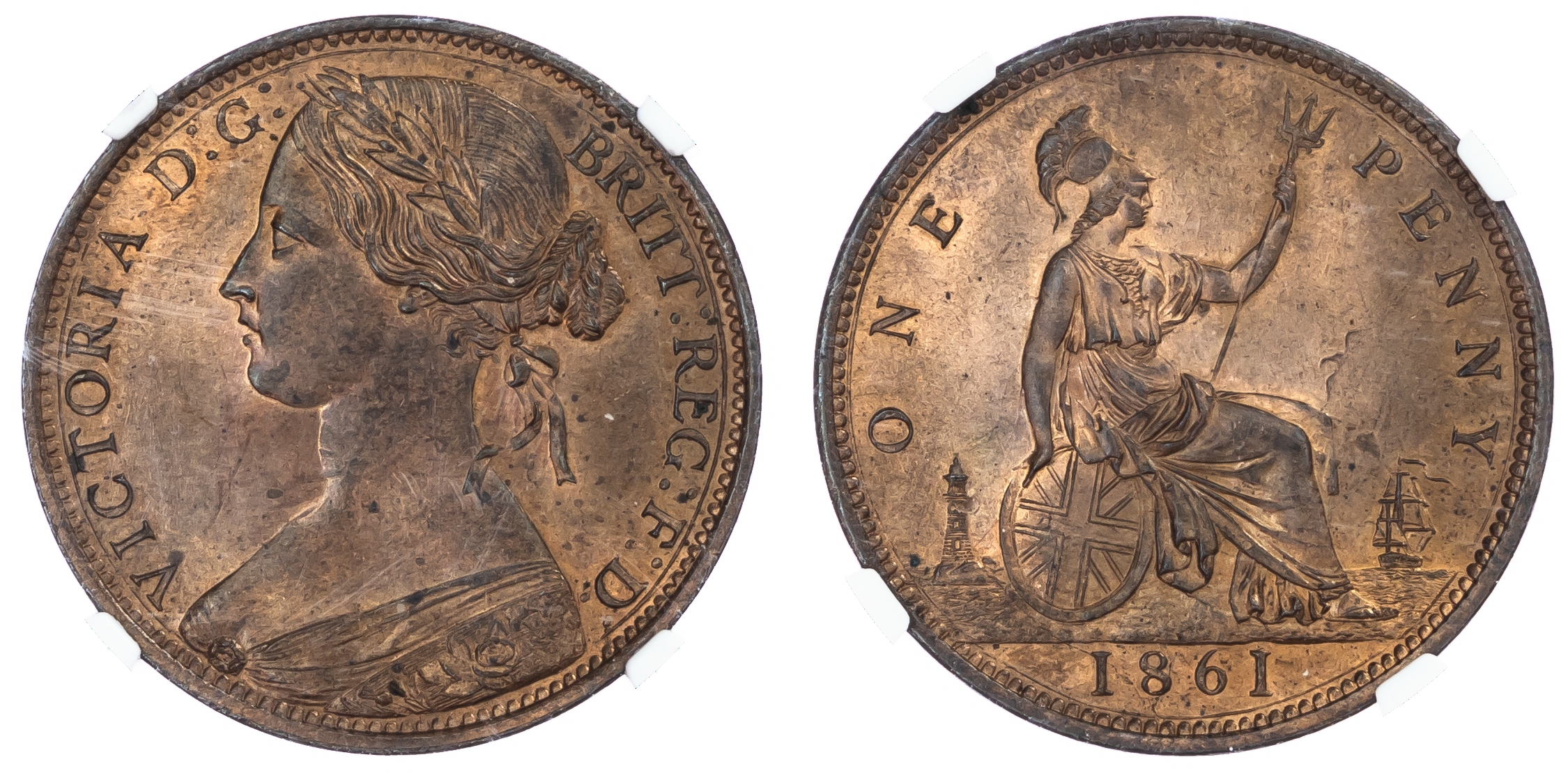 Victoria (1837‑1901), Bronze Penny, 1861.