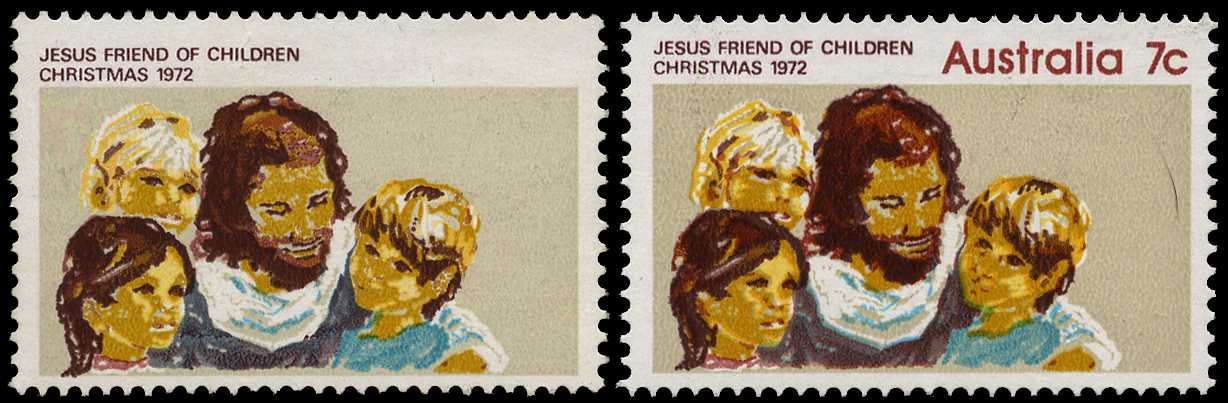 1972 Christmas 7ct showing variety...