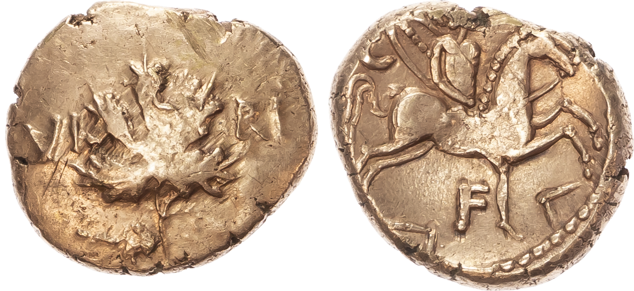 Atrebates & Regini, Verica (c. AD 10-40) AV Stater, ‘Vine Leaf’ type, 5.33g. 