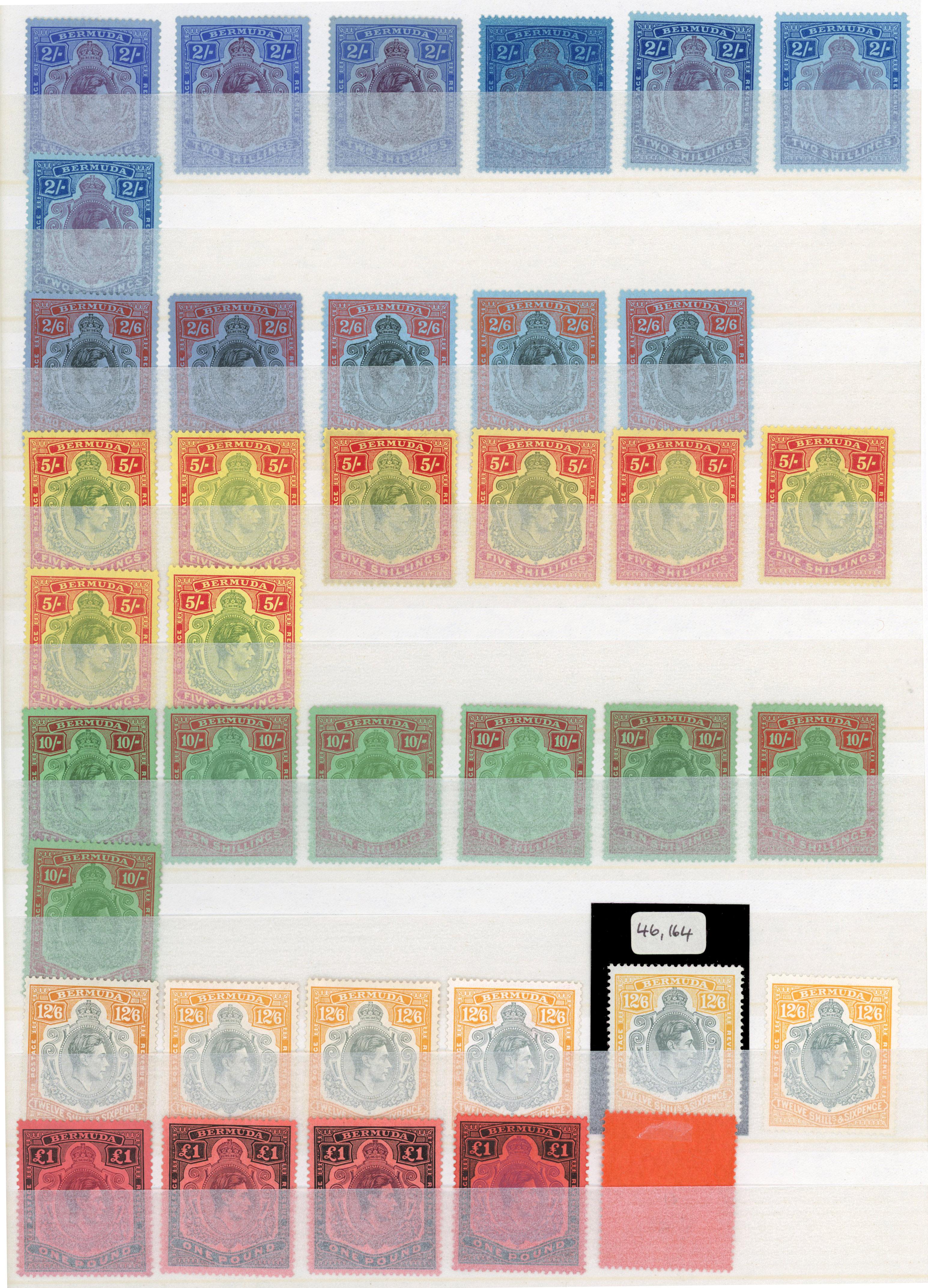 Bermuda SG 116-121d mint